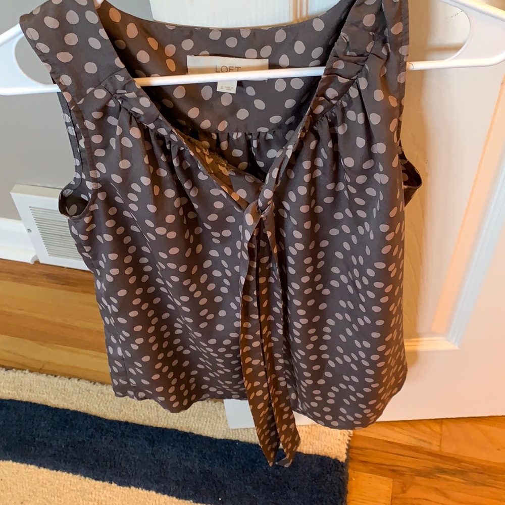 Loft polka dot top